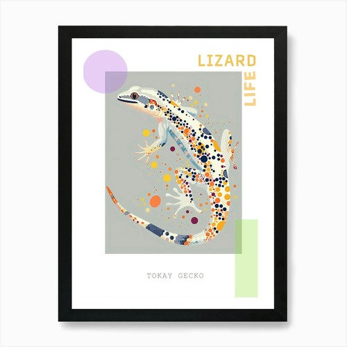 Coral tokay gecko abstract - coral,