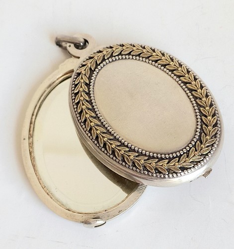 Pendentif miroir argent massif - pendentif,
