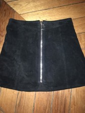 Jupe En Cuir Noir Zara