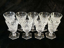 9 verres a eau en Cristal taillé a pointe de diamant CRISTALLERIE DE LORRAINE