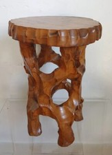 Ancien tabouret biomorphique - ancien,
