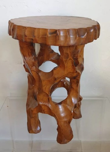 Ancien tabouret biomorphique - tabouret,