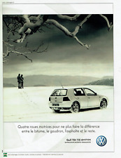 Publicité Advertising  0822  2000  Volkswagen vw  Golf TDI 115 4 motion