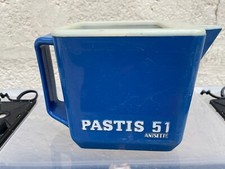 Pichet PASTIS 51 / PERNOD 45 Anisette En Plastique Bleu - Vintage Bar BISTROT -