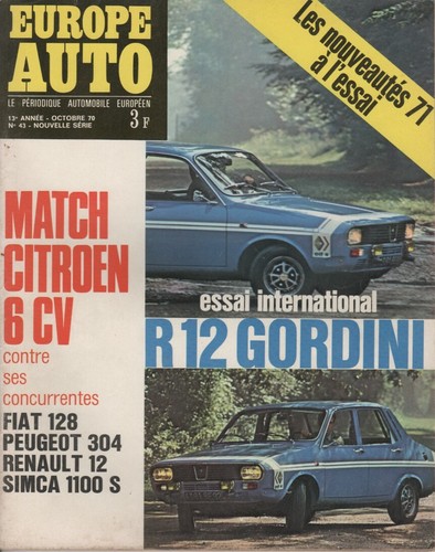 Europe auto 1970 - auto,