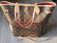 Sac Louis Vuitton Neverfull MM Monogram Avec Pochette – Très Bon État