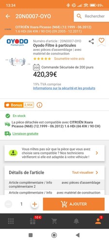 Filtre particules pour - particules,