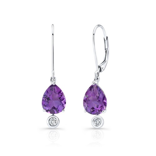 Poire améthyste diamant - poire,