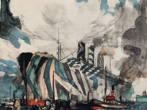 Rare lithographie fouqueray - fouqueray,