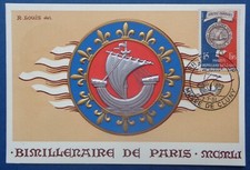 France, carte premier jour n°906, bimillénaire de Paris, 1951