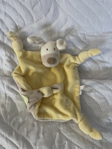 Doudou peluche chien jaune - peluche,