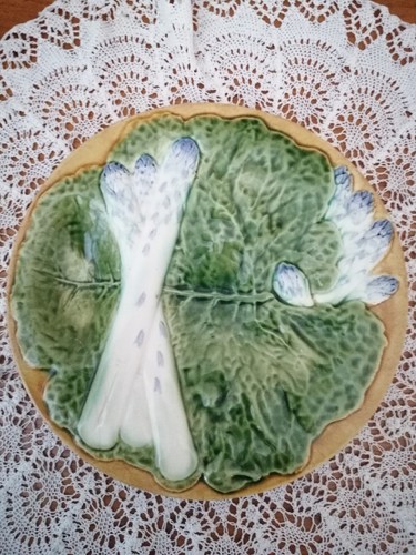 Assiette barbotine ancienne - assiette,