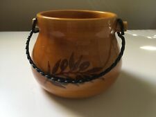 petit chaudron miniature en céramique Vallauris décoration à suspendre vintage