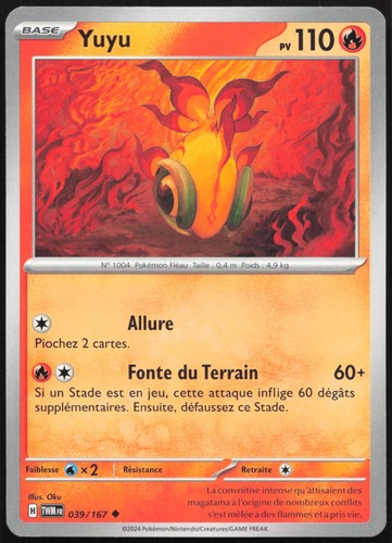 Carte pokémon yuyu 039 167 - carte,