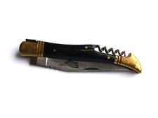 Couteau pliant Laguiole CPNT manche corne tire-bouchon folding knife corkscrew