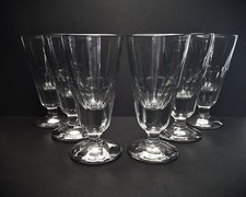Lot de 6 verres à café anciens type mazagrans verre épais pans taillés 1900