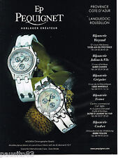 PUBLICITE ADVERTISING 065  2007  EP PEQUIGNET  montre MOOREA CHRONO QUARTZ