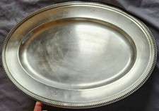 Grand plat ovale métal