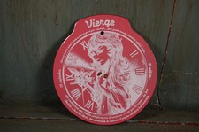 PLAQUE EMAILLEE HOROSCOPE VIERGE - PENDULE - CHIFFRE ROMAIN