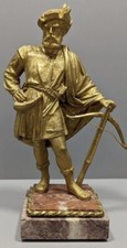 SUISSE SCHWEIZ GUILLAUME TELL WILLHELM TELL STATUE SCULPTURE BRONZE DORÉ MARBRE