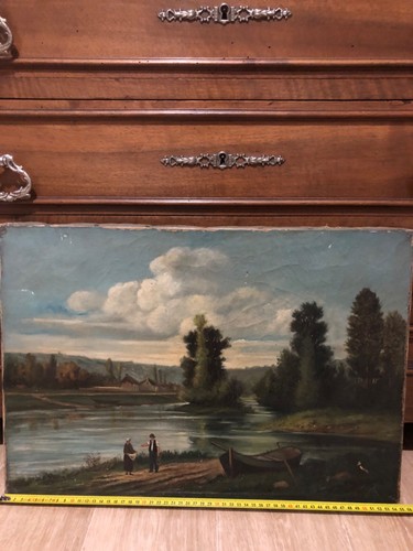 Peinture huile ancienne - l'huile,