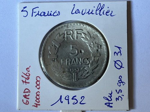 Francs lavrillier 1952 - 5,
