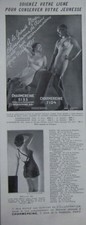  PUBLICITÉ PRESSE 1935 GAINE COMBINAISON CHARMEREINE 5133 ET 7104 - ADVERTISING