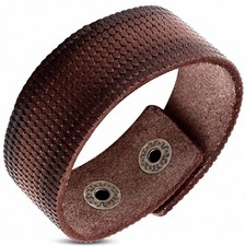 Bracelet pression en cuir