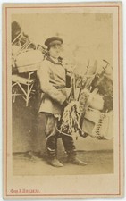 CDV circa 1870. Contretype. Métier à identifier par Carrick. Type russe. Russia.