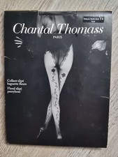 CHANTAL THOMASS - COLLANT SLIPE 40D BAGUETTE FLEURS 20D - NOIR T4
