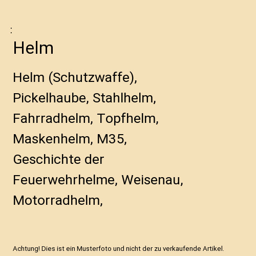 Helm schutzwaffe - helm, [schutzwaffe]