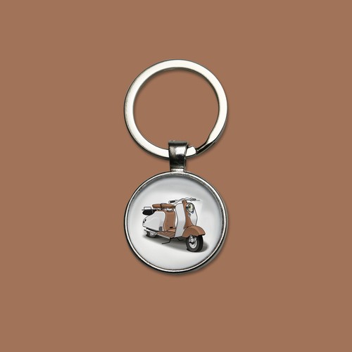 Porte clefs scooter lambretta - porte-clefs,