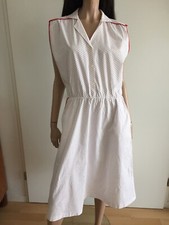 Robe vintage blanche pois rouges taille 44/46
