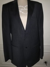 COSTUME ZARA MAN COULEUR GRIS FONCE FINES RAYURES