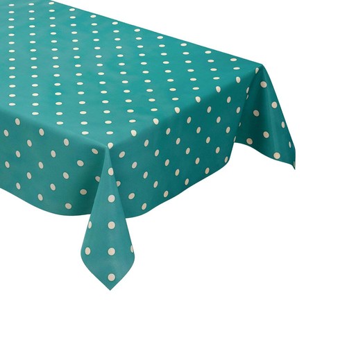 Table pvc turquoise pois - pvc,