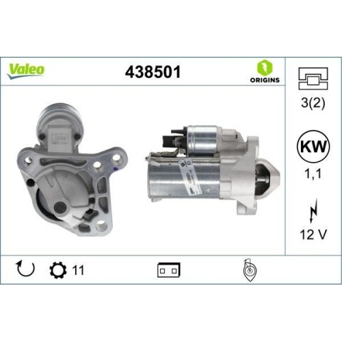 Démarreur valeo 438501 - démarreur,