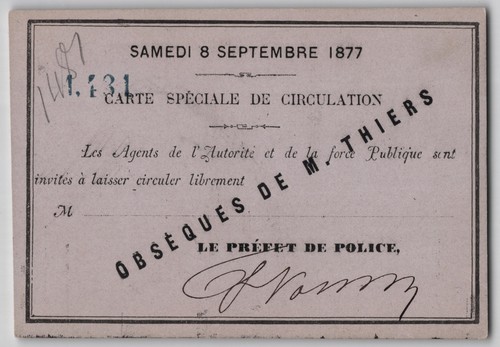 Obsèques adolphe thiers - d'adolphe,