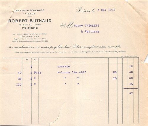 1927 blanc soieries - blanc, et
