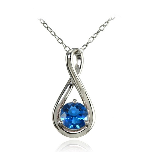 Argent sterling simulé topaze - argent,