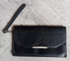 Pochette à main vintage pour homme en cuir noir   1960 porte documents