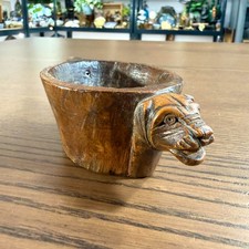 Cendrier Bois Sculpté Tête