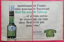 Publicité presse: Parfum Homme BRUT FOR MEN de FABERGÈ & JIL T.Shirts Avril 1967