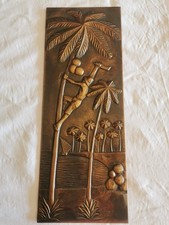 Tableau en cuivre repoussé 22x57 - Artisanat populaire Brésil