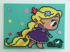 PIXEL ART / PERLES A REPASSER TABLEAU PRINCESSE DISNEY RAIPONCE + PASCAL
