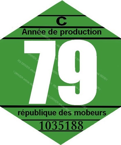 Vignette 1979 pour mobylette - vignette,