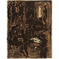 COTTAVOZ André - Lithographie originale "Paradis - 7" 27x20cm - 1962