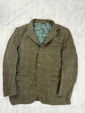 Veste Blazer Homme Harris Tweed À Carreaux Laine Écossaise Vintage Y2K -Taille L