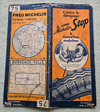CARTE MICHELIN 1934  BORDEAUX TULLE  N°75