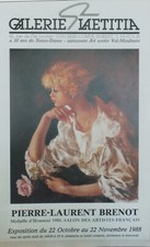 "Pierre-Laurent BRENOT: EXPO GALERIE LAETITIA 1988" Affiche originale entoilée  