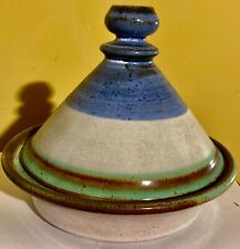 Plat & couvercle tajine signées la roue Vallauris céramique vintage 60 /70